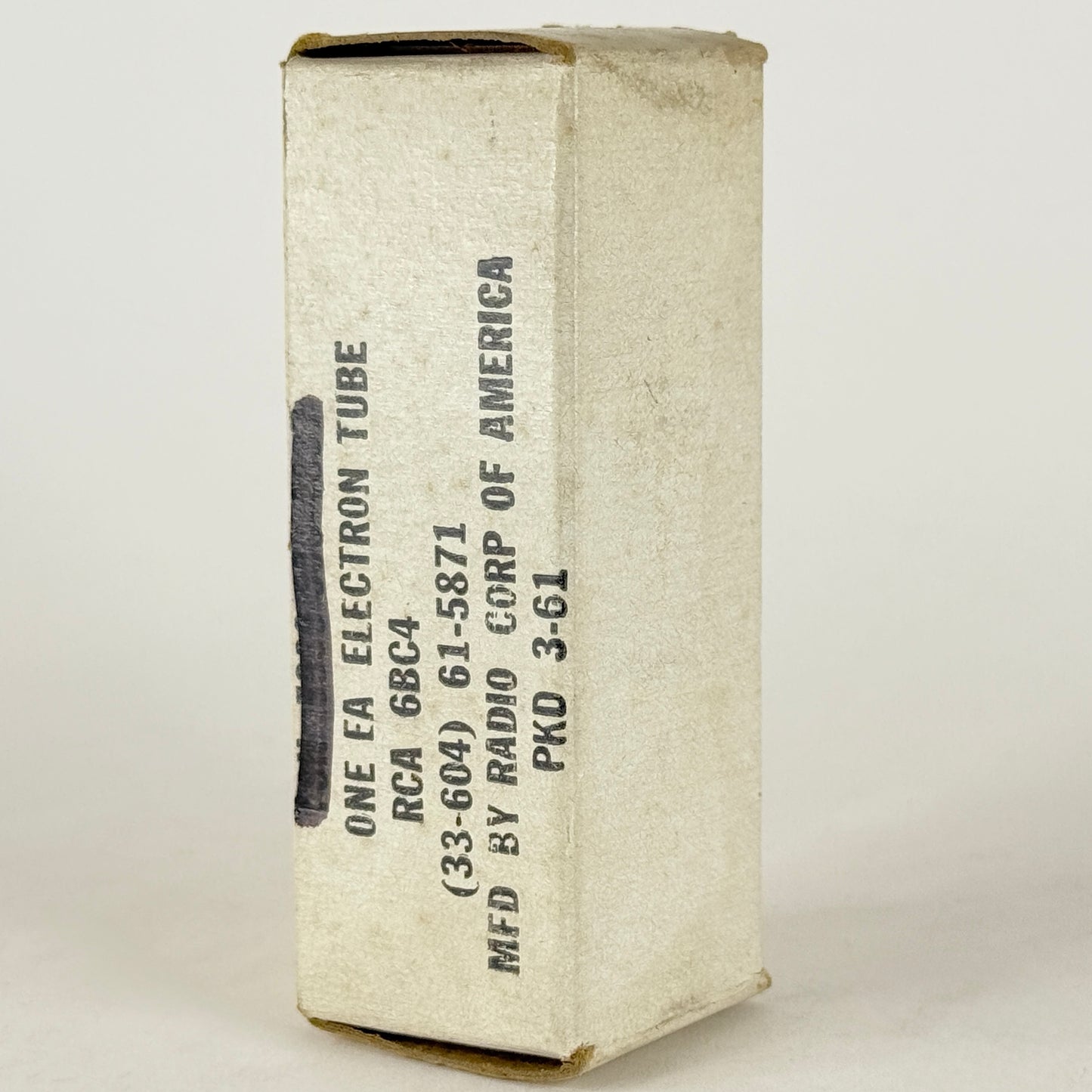(1) Tested 1961 RCA 6BC4 Tube with Box Date Code 61-13 Medium Mu Triode Tube
