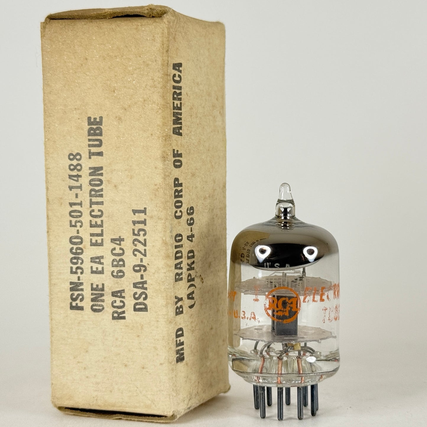 (1) Tested 1966 6BC4 Tube with Box Date Code 66-17 Medium Mu Triode Vacuum Tube