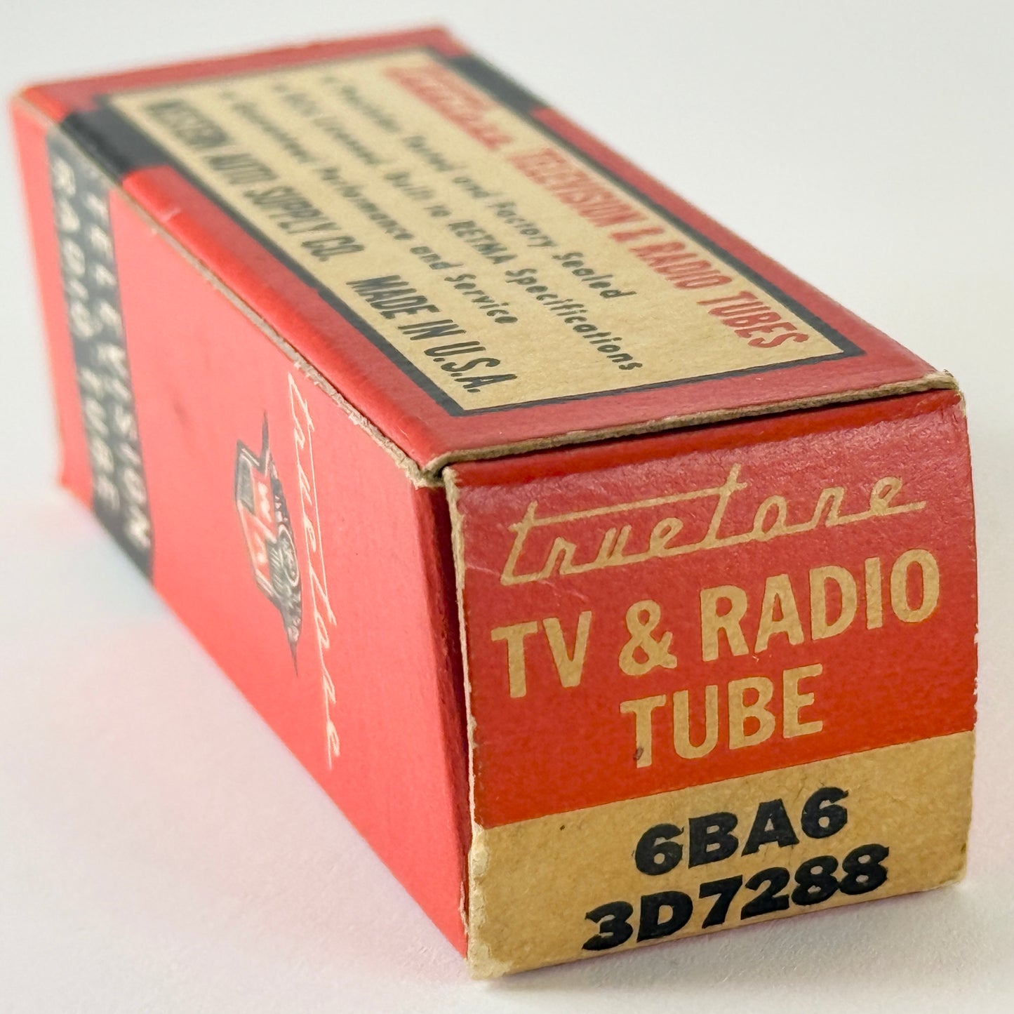 (1) Tested Truetone 6BA6 Tube and Box Code 6139 Remote Cutoff Pentode Tube