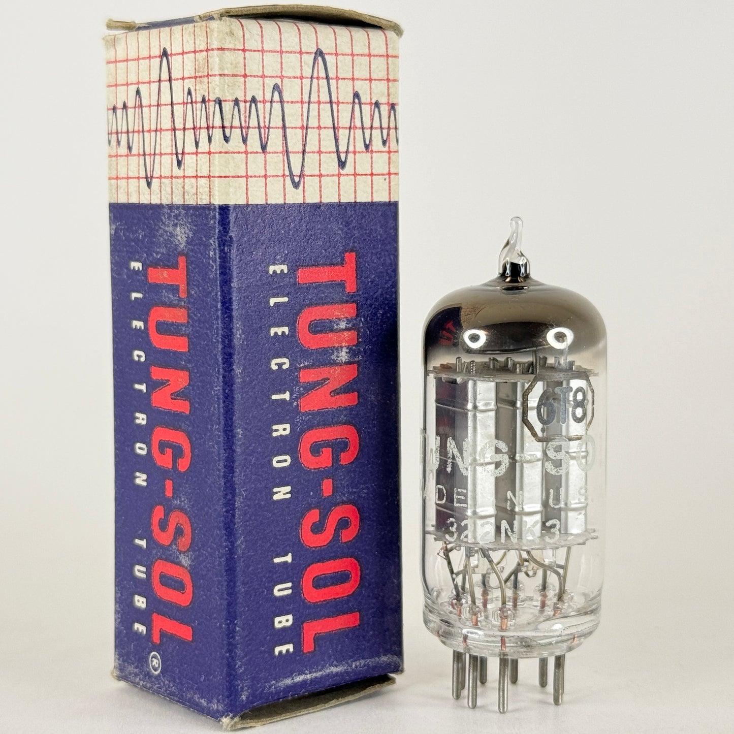 (1) Tested Tung Sol 6T8A Tube with Box Code NK3 Triple Diode High Mu Triode Tube
