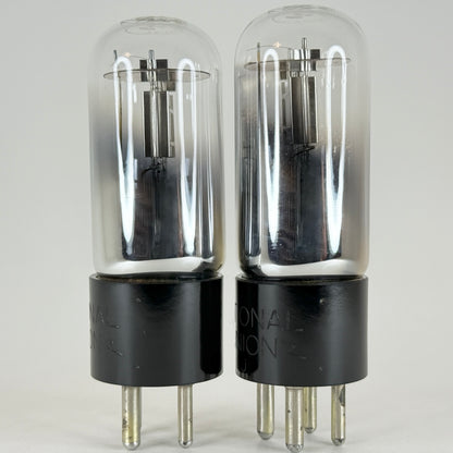 Tested Matched Pair National Union Type 20 Tubes (UX120 Equiv.) Engraved Bases