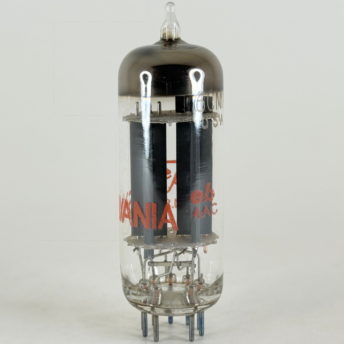 (1) Tested Sylvania 6CM7 Tube Red Letters with Box Code eb AAC Dual Triode Tube