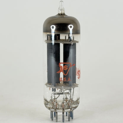 (1) Tested Sylvania 6CM7 Tube Red Letters with Box Code eb AAC Dual Triode Tube