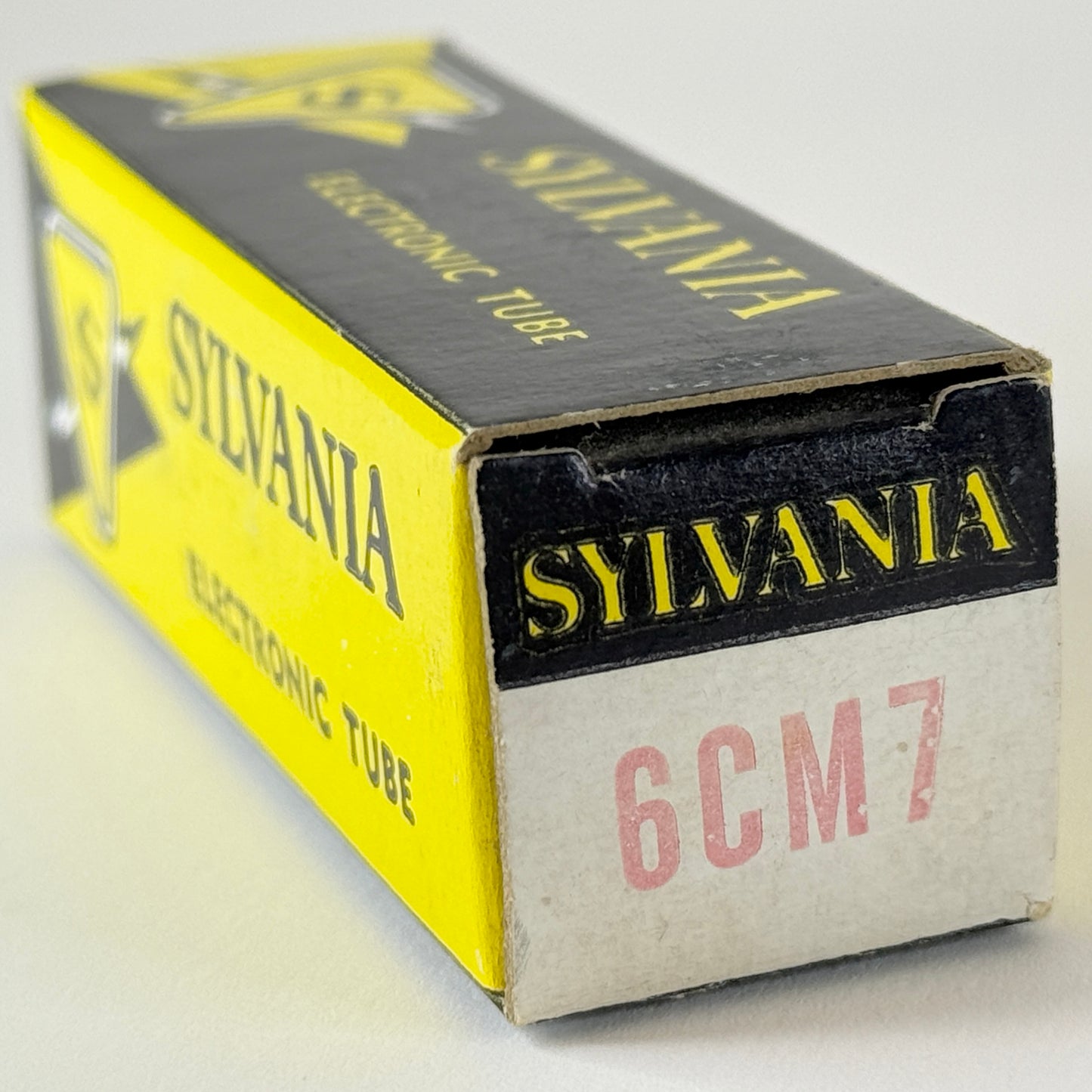 (1) Tested Sylvania 6CM7 Tube Red Letters with Box Code eb AAC Dual Triode Tube