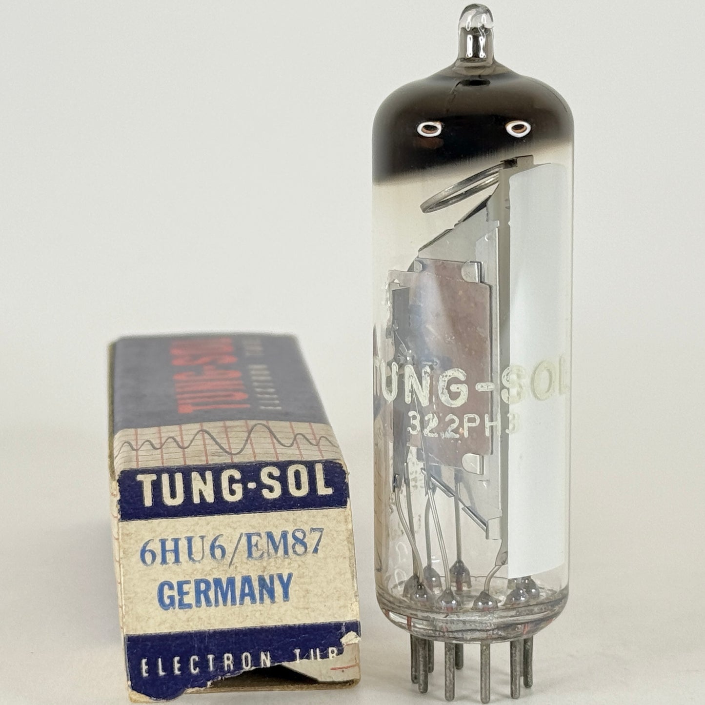 (1) Tested Tung Sol 6HU6 EM87 Tube Eye Tube & Box Code PH3 Green Indicator Tube
