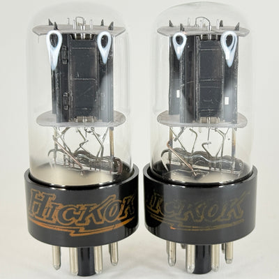 Tested Matched Pair Hickok 6SN7GTB Tubes Black Plates RCA EIA Codes 6SN7 GT