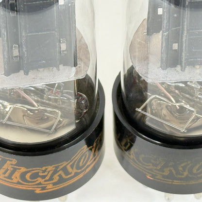 Tested Matched Pair Hickok 6SN7GTB Tubes Black Plates RCA EIA Codes 6SN7 GT