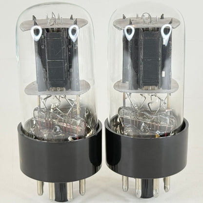 Tested Matched Pair Hickok 6SN7GTB Tubes Black Plates RCA EIA Codes 6SN7 GT