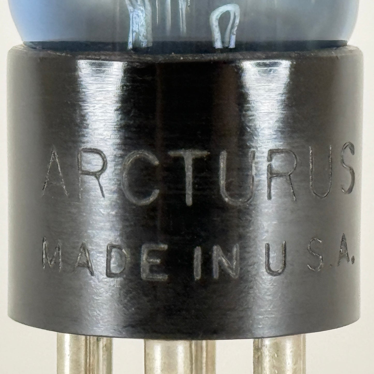 (1) Tested Arcturus Type 57 Tube Shouldered Blue Pentode Detector Tube (b)