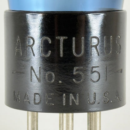 (1) Tested Arcturus Type 51 Tube with Label Blue Arcturus 551 Globe Tube (b)