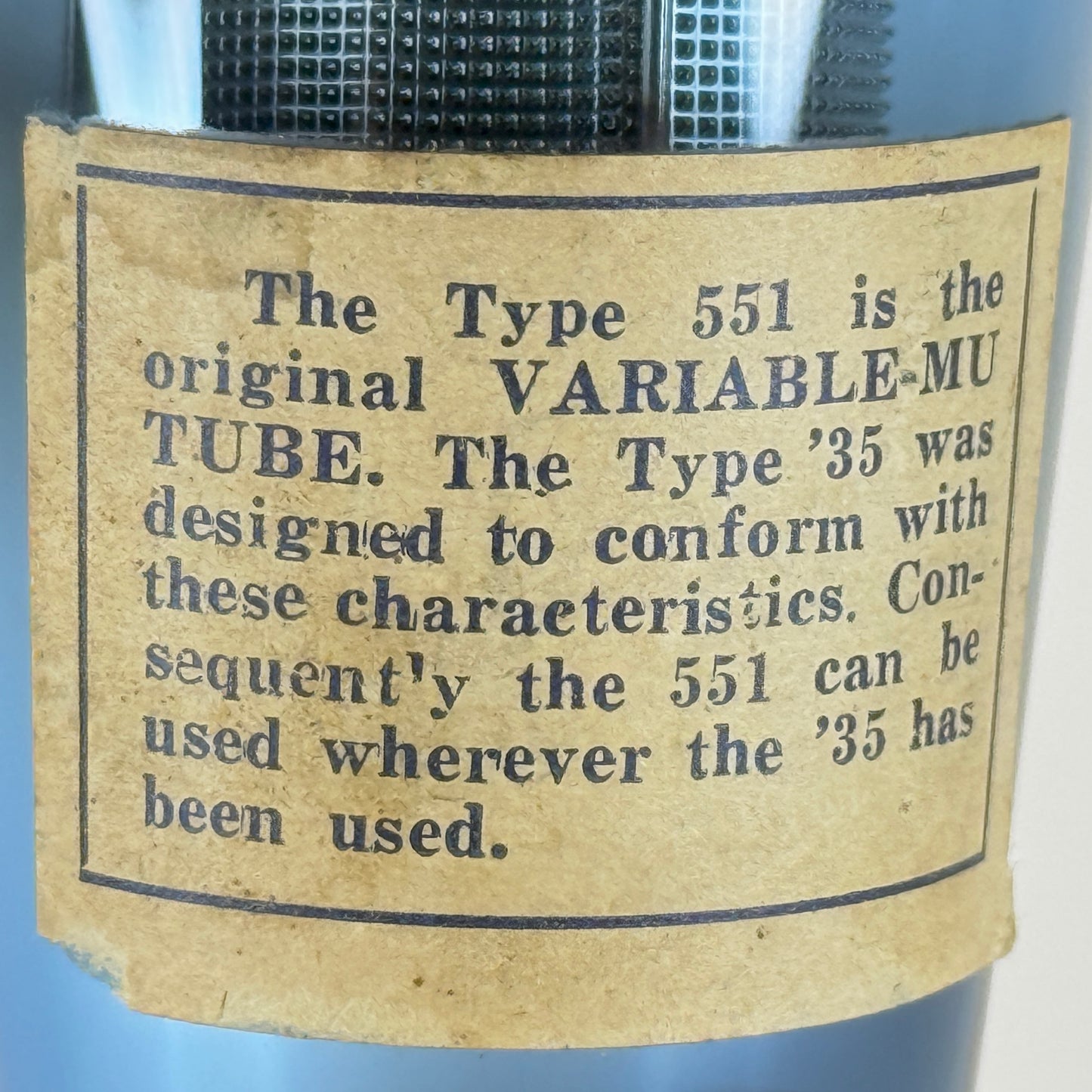(1) Tested Arcturus Type 51 Tube with Label Blue Arcturus 551 Globe Tube (b)