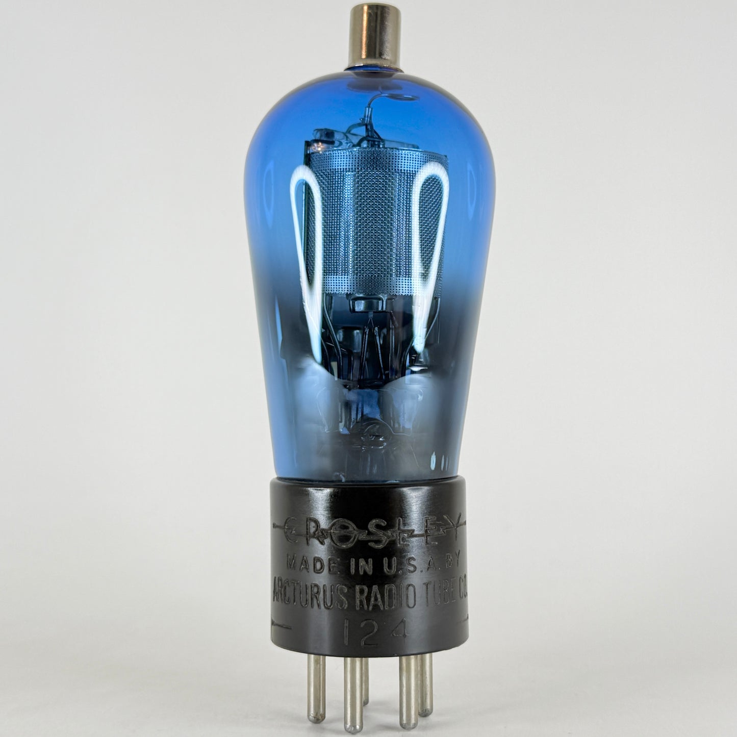 (1) Tested Crosley by Arcturus Type 24 Tube Blue Type 124 Globe Balloon Tube (a)