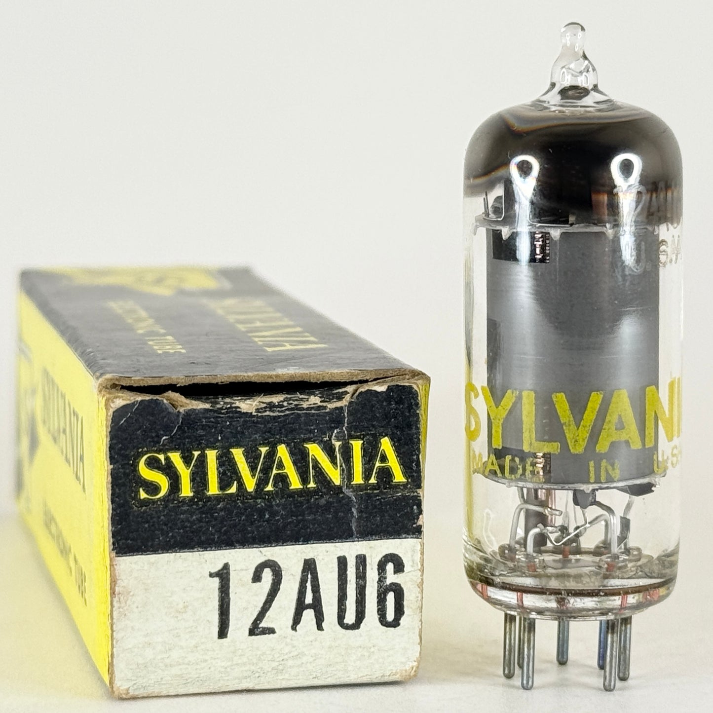 (1) Tested Sylvania 12AU6 Tube with Box Code af AAB Sharp Cutoff Pentode Tube