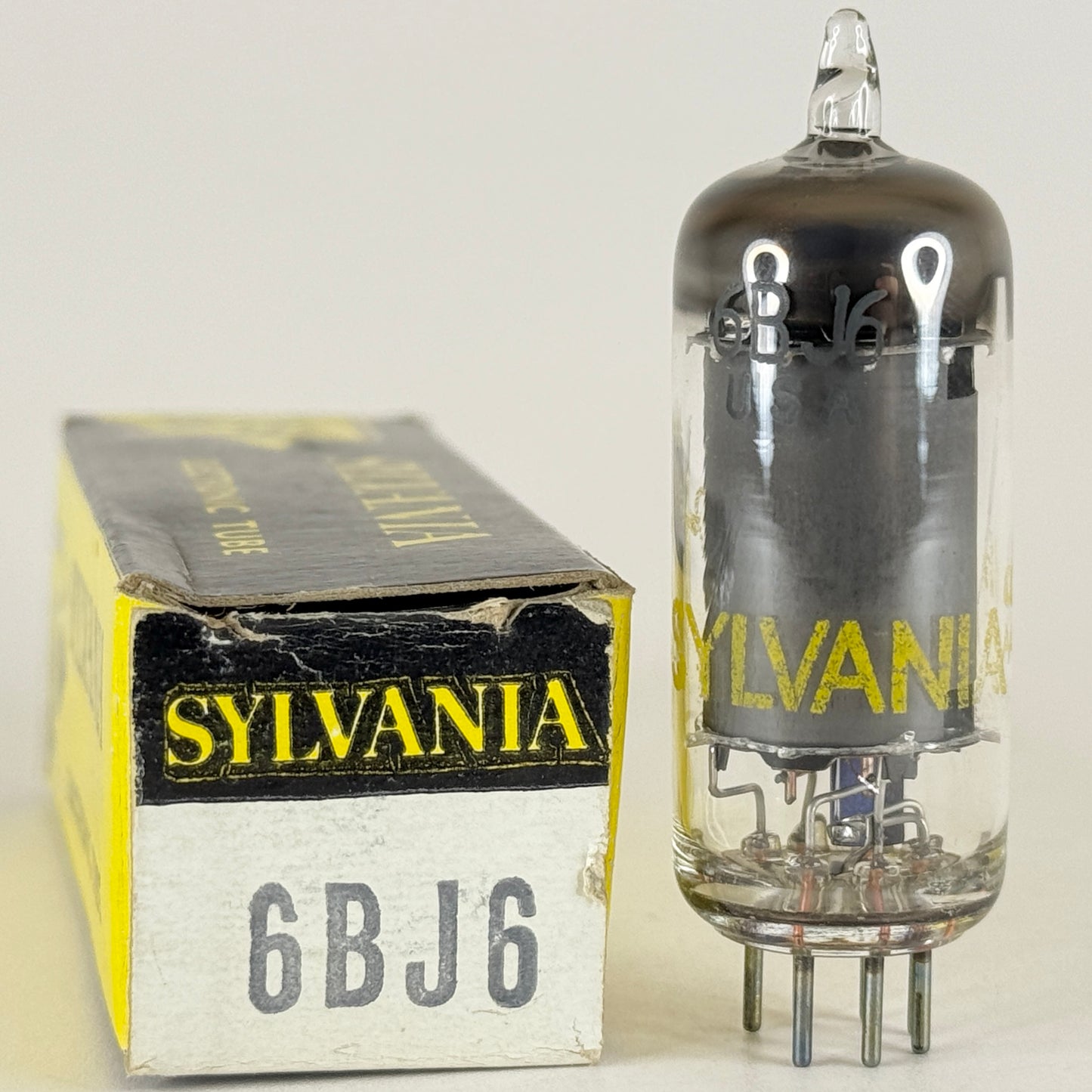 (1) Tested Sylvania 6BJ6 Tube with Box Code dh ADS Remote Cutoff Pentode Tube