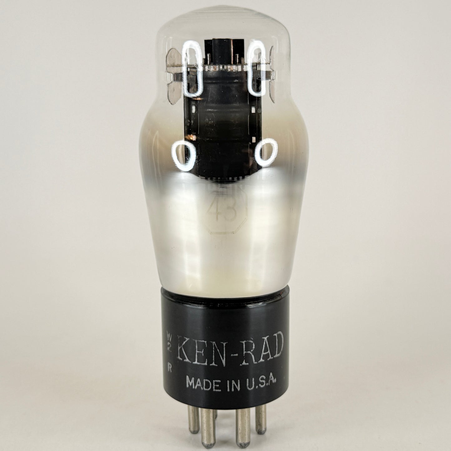(1) Tested Ken Rad Type 43 Tube Date Code W2R Power Amplifier Pentode Tube