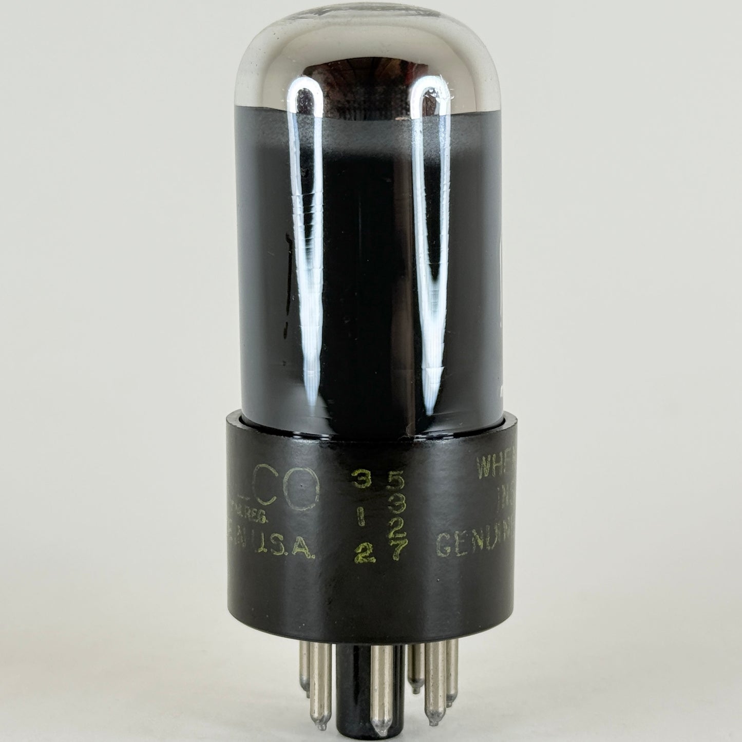 (1) Tested Philco 6V6GT Tube Chrome Dome Date Code 5327 6V6 GT Beam Power Tube