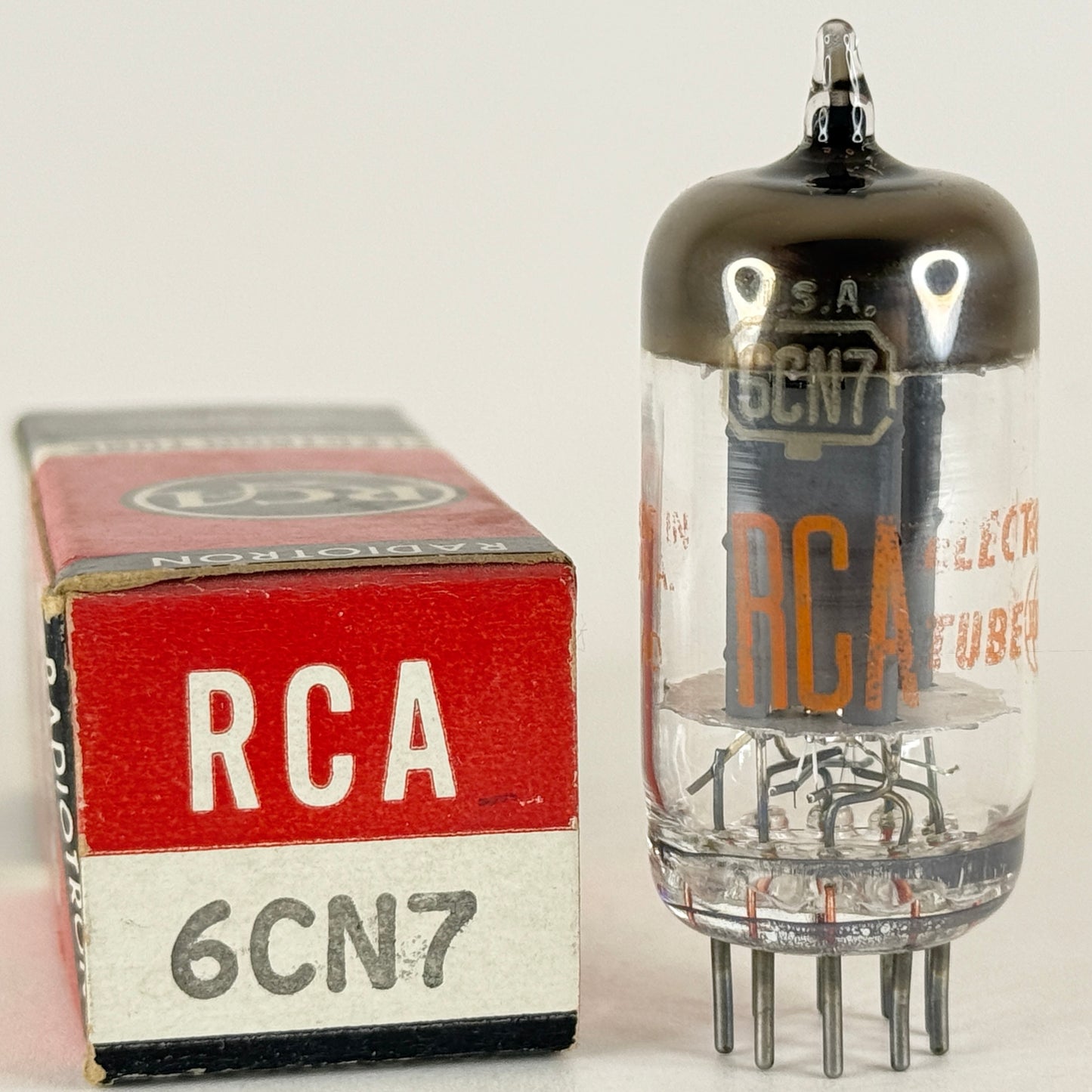 (1) Tested RCA 6CN7 Tube with Box Date Code AD Twin Diode Triode Vacuum Tube