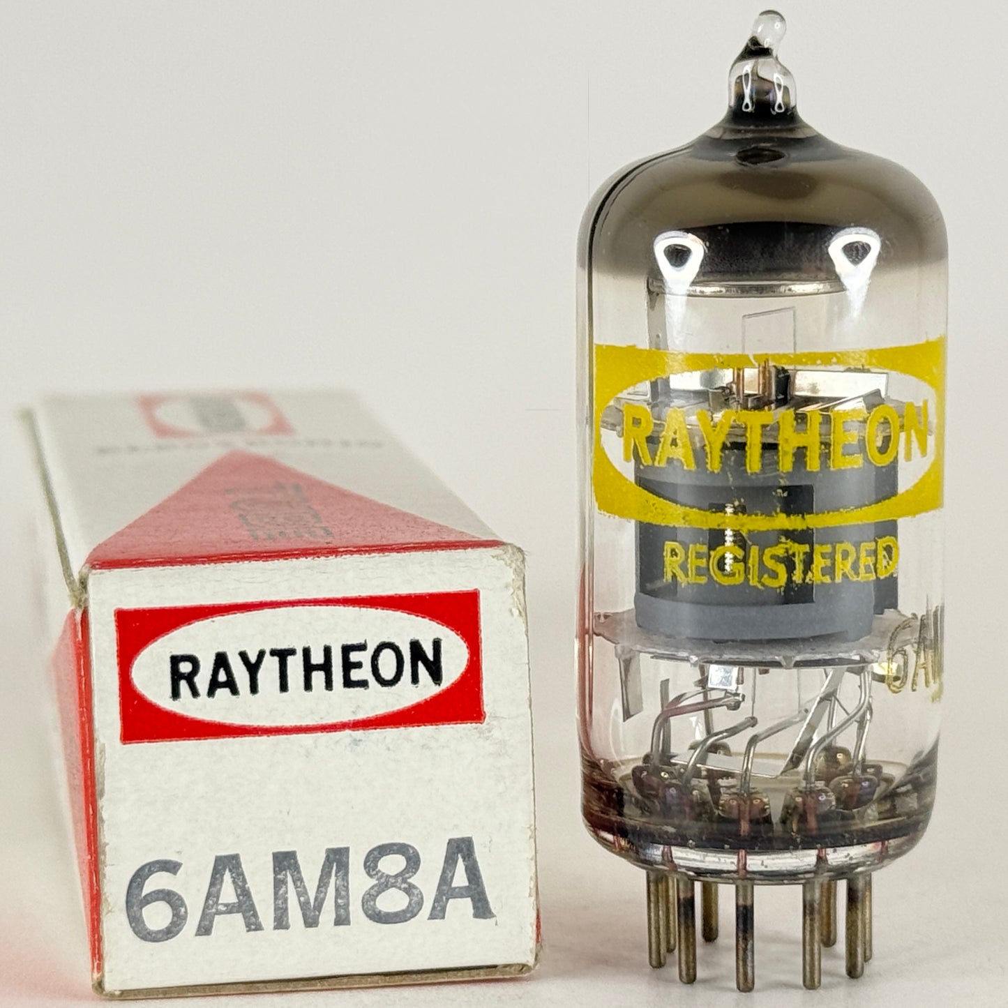 (1) Tested Raytheon 6AM8A Tube with Box Date Code B14 Diode Pentode Vacuum tube