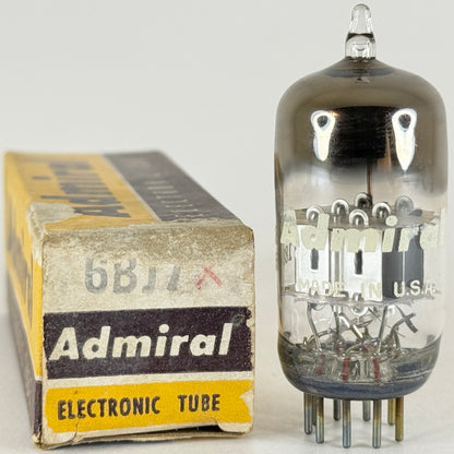 (1) Tested Admiral 6BJ7 Tube with Box Code 57-48 Triple Diode Vacuum Tube