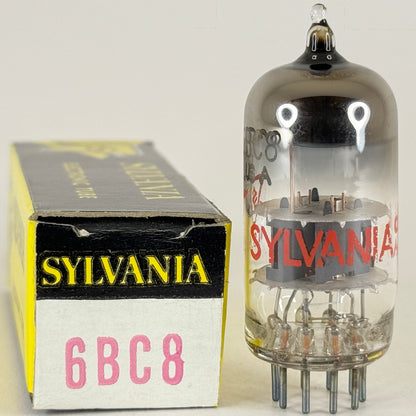 (1) Tested Sylvania 6BC8 Tube Red Letters with Box Date Code dc ACT Twin Triode