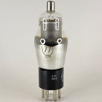 (1) Tested GE Type 77 Tube Date Code 0-43 Triple Grid Detector Amplifier Tube