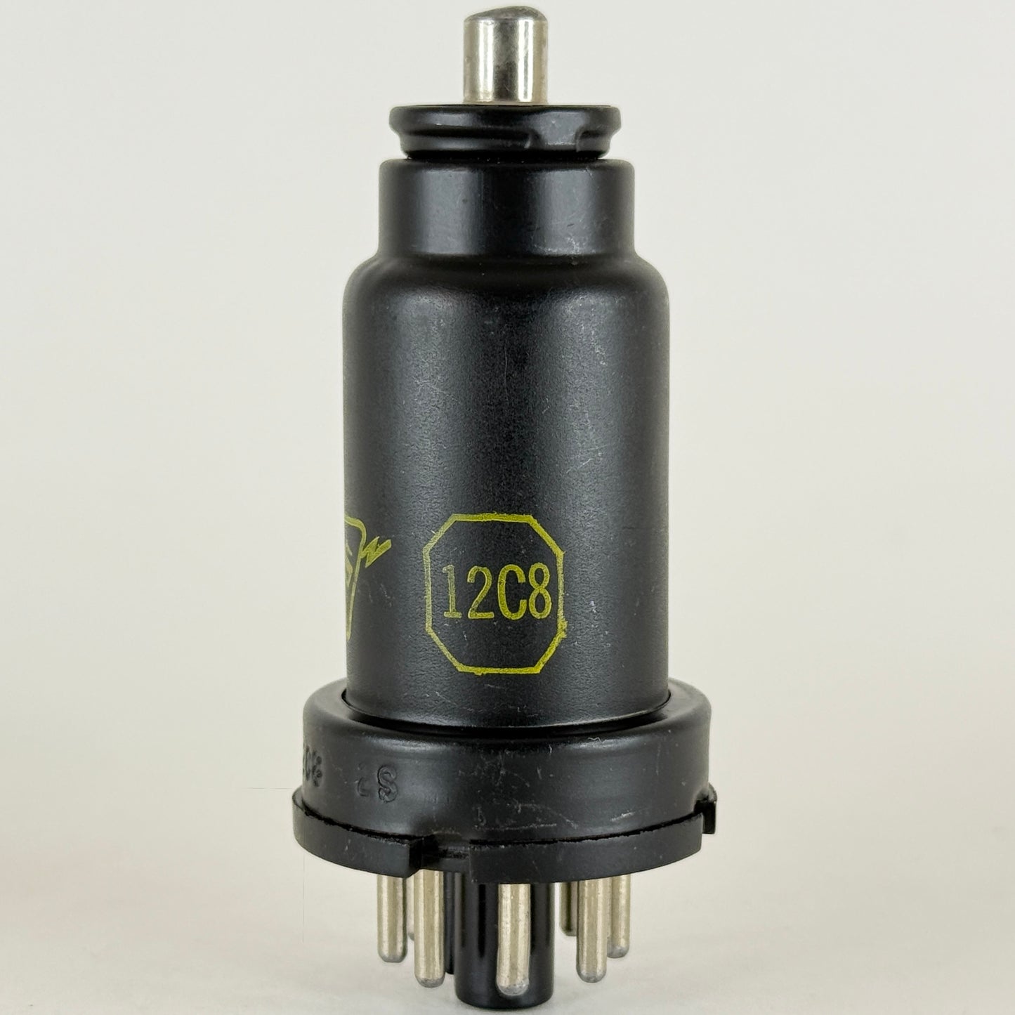 (1) Tested Sylvania 12C8 Tube Code 2S Twin Diode Remote Cutoff Pentode Tube