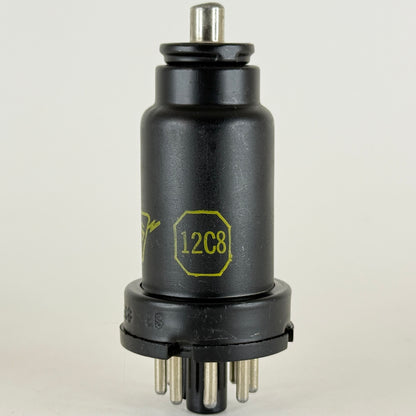 (1) Tested Sylvania 12C8 Tube Code 2S Twin Diode Remote Cutoff Pentode Tube