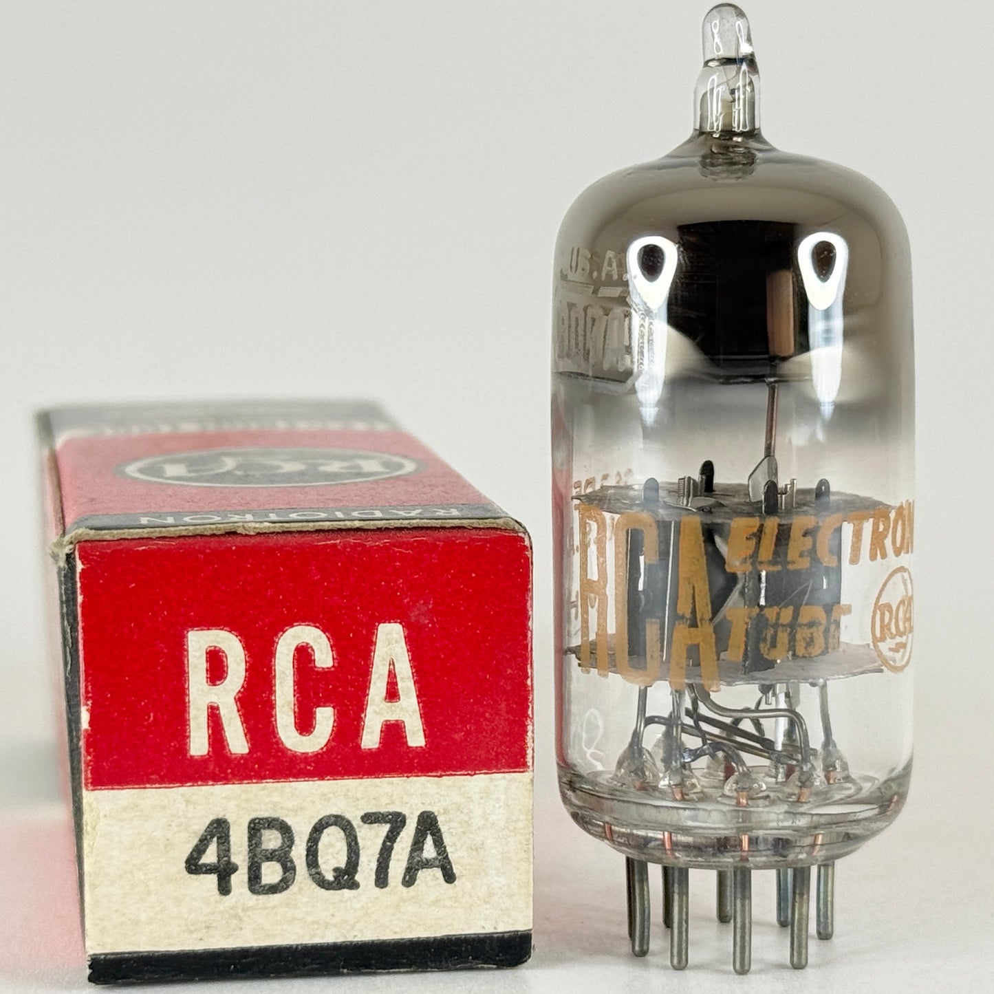 (1) Tested RCA 4BQ7A Tube with Box Date Code MH 4BQ7 A Twin Triode Vacuum Tube