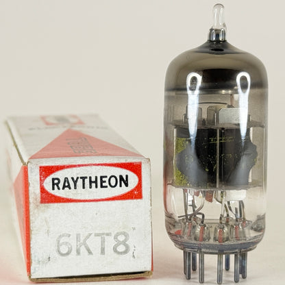 (1) Tested Raytheon 6KT8 Tube and Box Date Code P02 Triode Pentode Vacuum Tube
