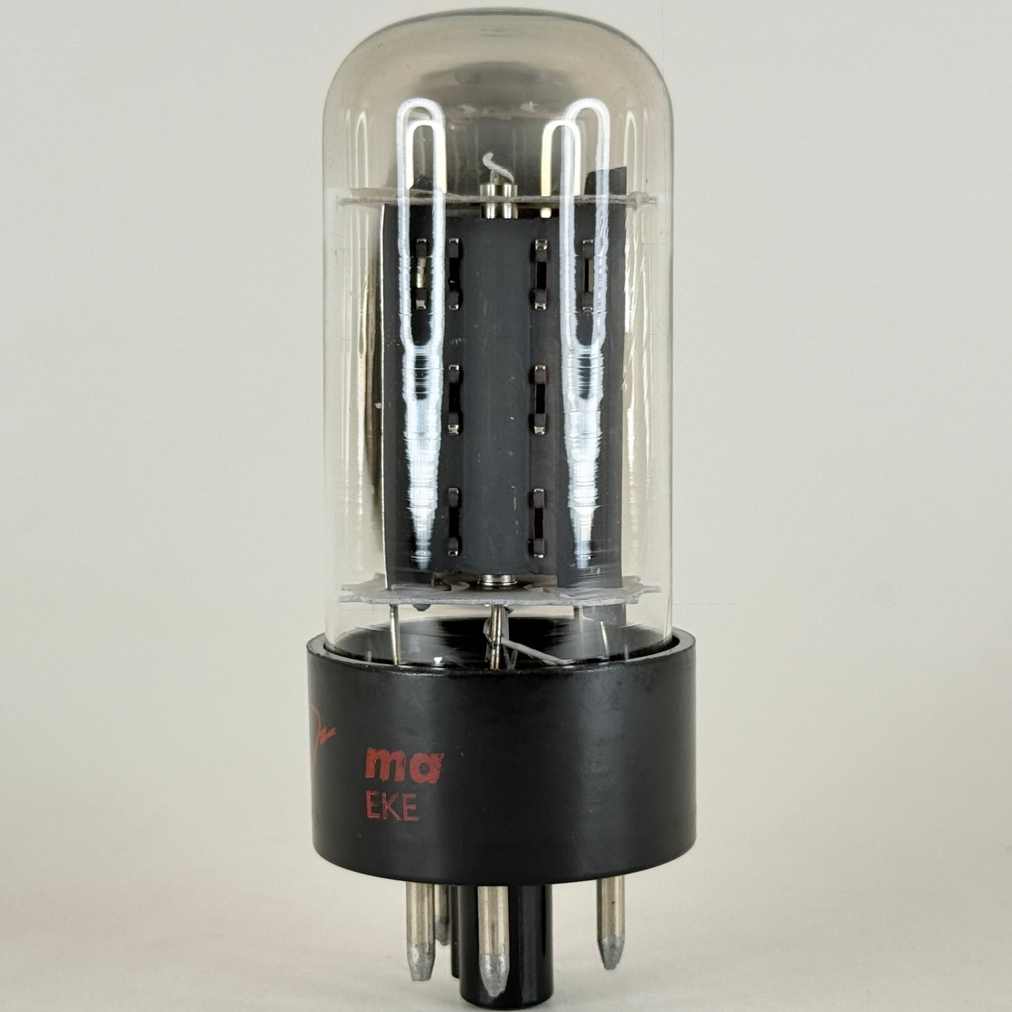 (1) Tested Sylvania 6AX4GTB Tube Red Letters Code ma EKE 6AX4 GT Rectifier Tube