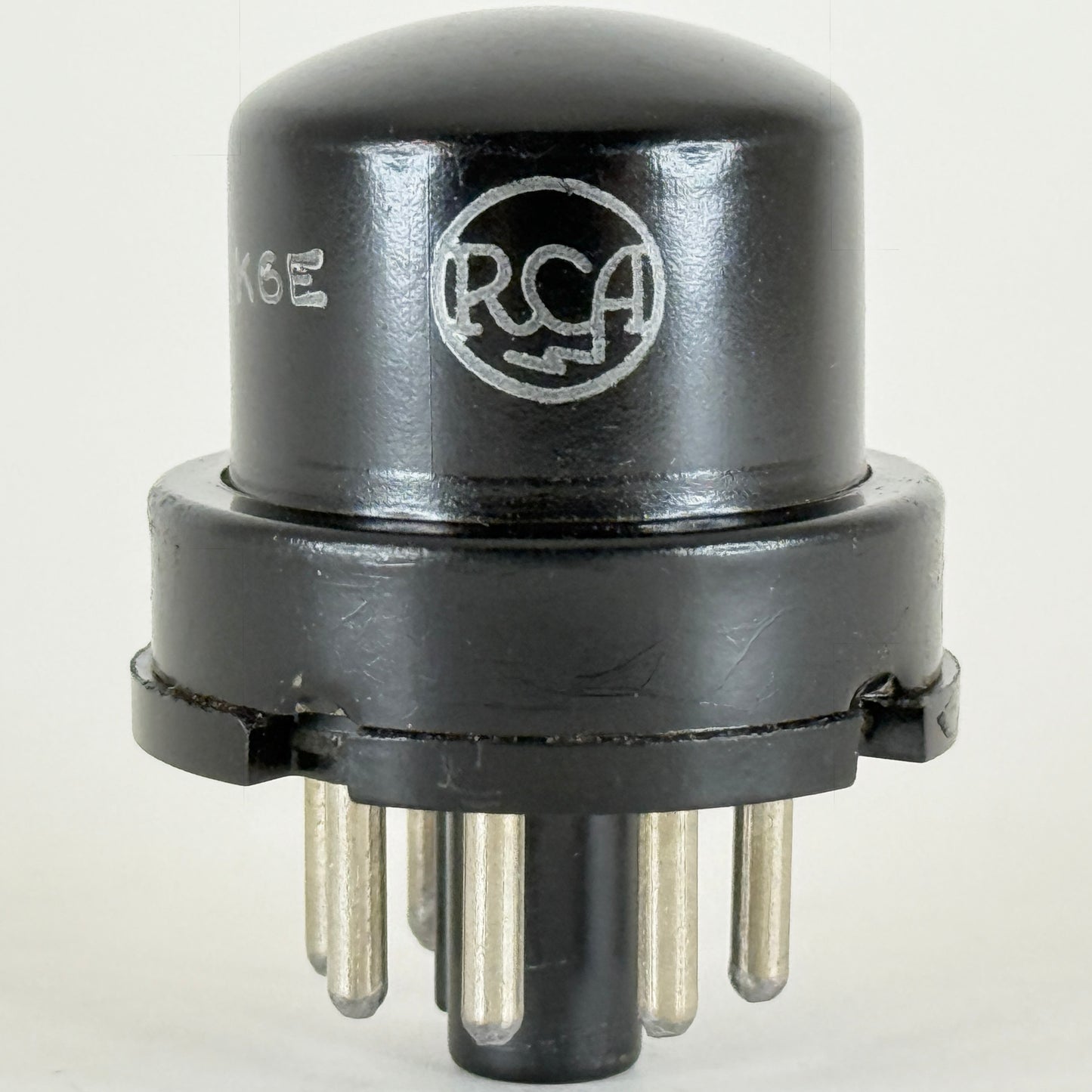 (1) Tested RCA JRC 6H6 Tube Code K6E Mil Spec VT-90 Twin Diode Black Metal Tube