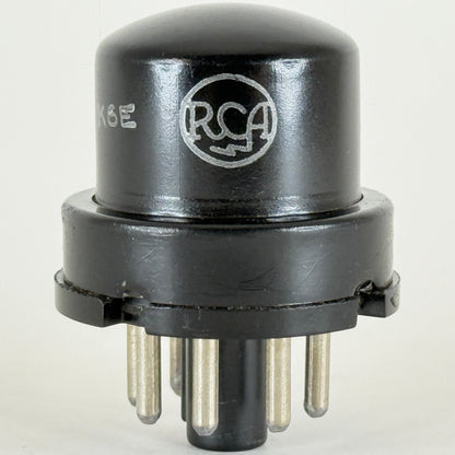 (1) Tested RCA JRC 6H6 Tube Code K6E Mil Spec VT-90 Twin Diode Black Metal Tube