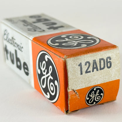 (1) Tested Very Strong GE 12AD6 Tube with Box Date Code HI Heptode Vacuum Tube
