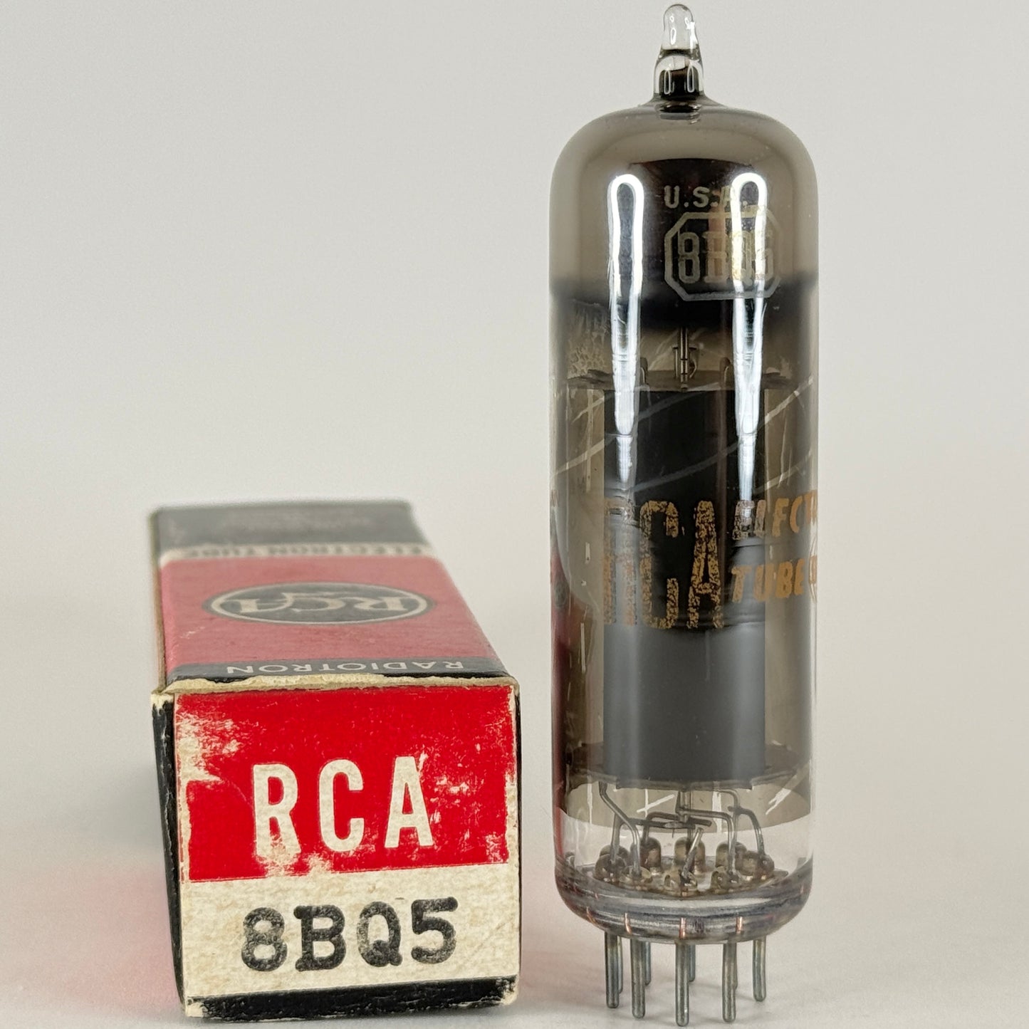 (1) Tested Strong RCA 8BQ5 Tube and Box Date Code NG Power Pentode Vacuum Tube