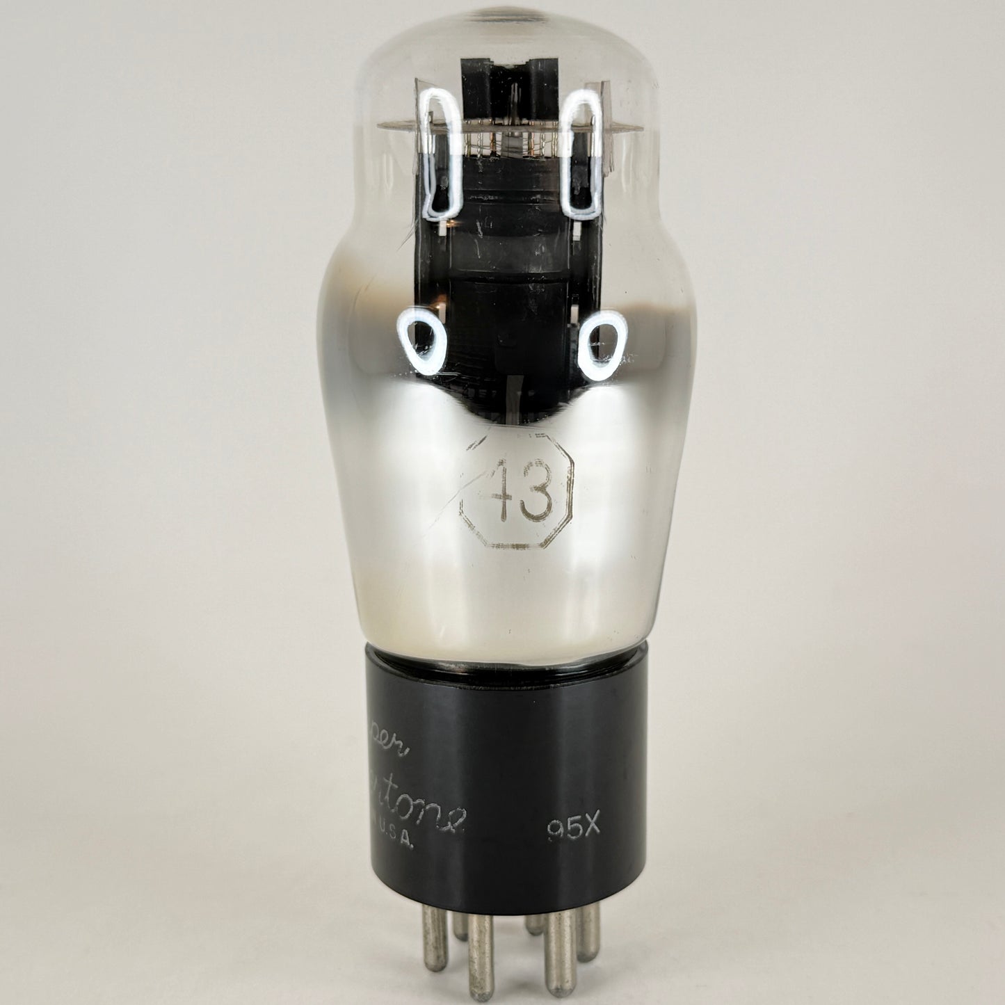 (1) Tested Silvertone Type 43 Tube Date Code 95X Power Amplifier Pentode Tube