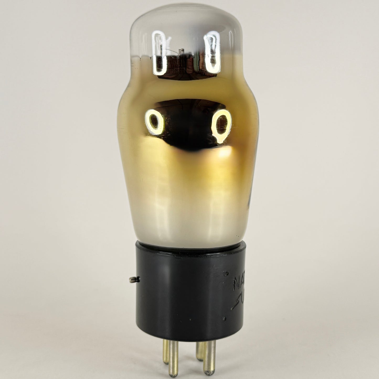 (1) Tested Strong National Union Type 01A Tube Gold Glass Shouldered ST Code Y
