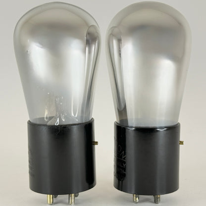 Tested Matched Pair RCA UV 201 A Tubes Short Pin Type 01A Tubes Globe Brass Pins