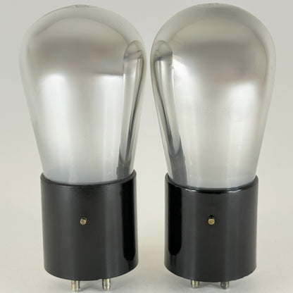 Tested Matched Pair RCA UV 201 A Tubes Short Pin Type 01A Tubes Globe Brass Pins