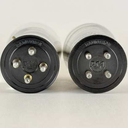 Tested Matched Pair RCA UV 201 A Tubes Short Pin Type 01A Tubes Globe Brass Pins
