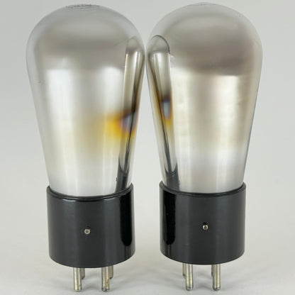 Tested Matched Pair Cunningham CX 301 A Tubes Type 01A Tubes Globe Brass Pins