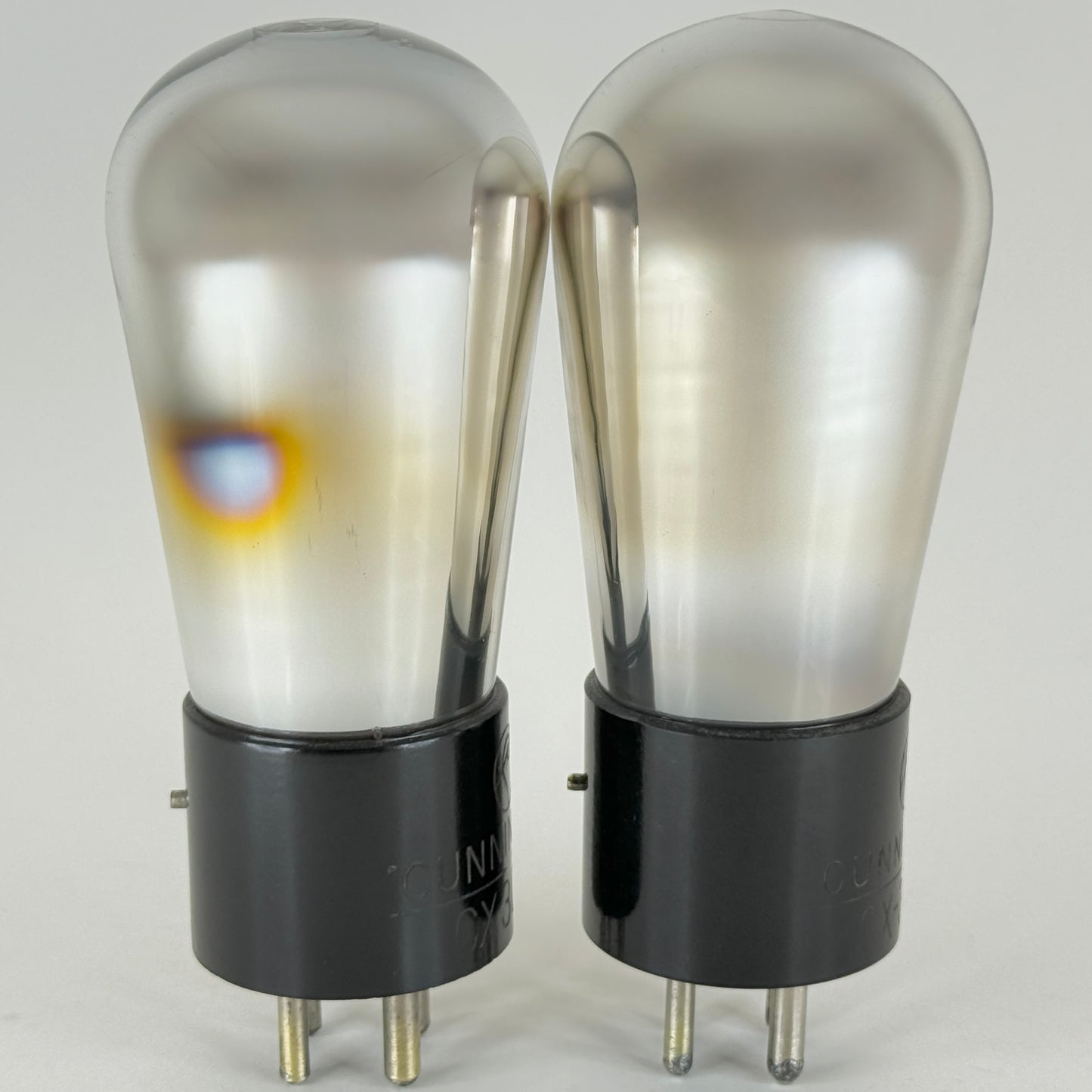 Tested Matched Pair Cunningham CX 301 A Tubes Type 01A Tubes Globe Brass Pins
