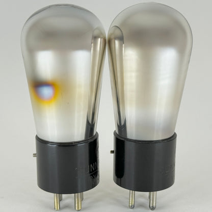 Tested Matched Pair Cunningham CX 301 A Tubes Type 01A Tubes Globe Brass Pins
