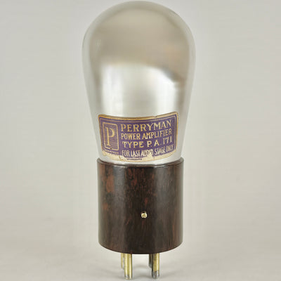(1) Tested Perryman PA 171 Tube Type 71A Marbled Brown Bakelite Base Globe