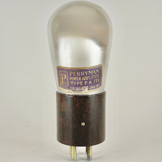 (1) Tested Perryman PA 171 Tube Type 71A Marbled Brown Bakelite Base Globe