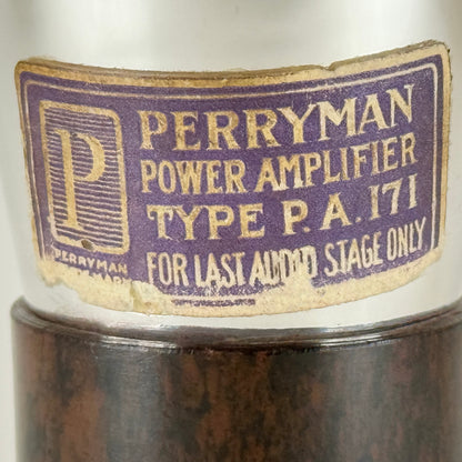 (1) Tested Perryman PA 171 Tube Type 71A Marbled Brown Bakelite Base Globe