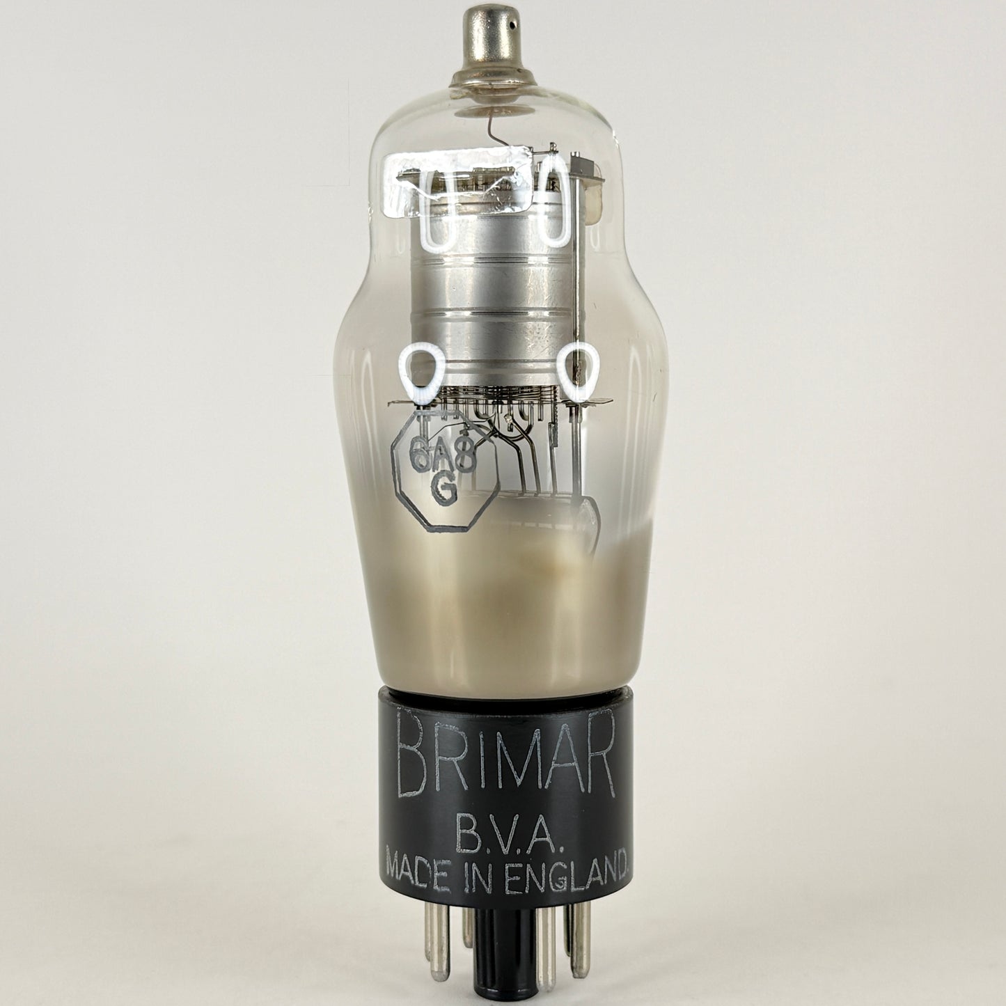 (1) Tested Strong Brimar 6A8G Tube with Box Made in England Pentagrid Converter