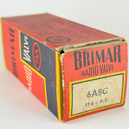 (1) Tested Strong Brimar 6A8G Tube with Box Made in England Pentagrid Converter