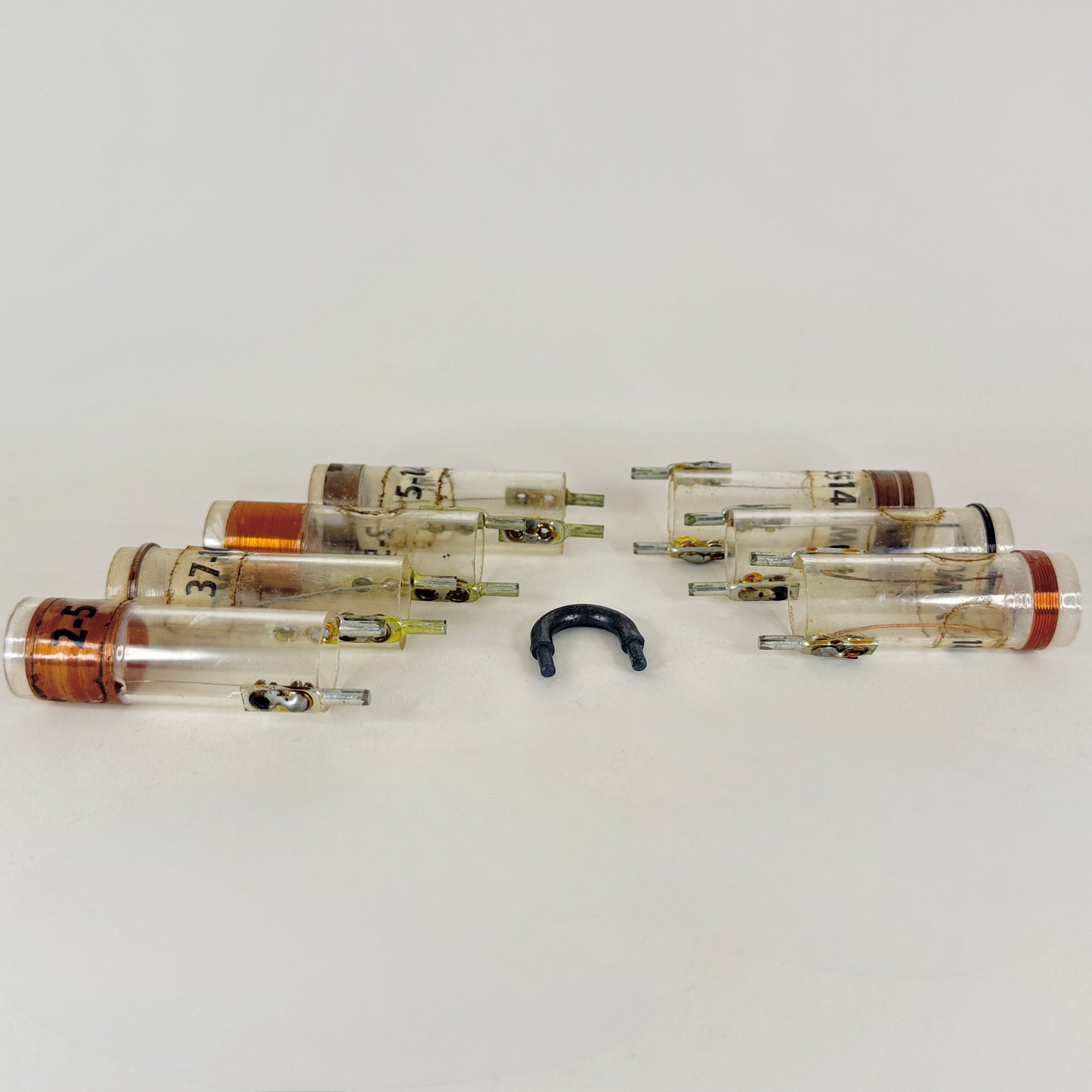 Lot of (7) Vintage Radio RF Plug-in Coils 2 MC to 100 MC For Ham Radio and More