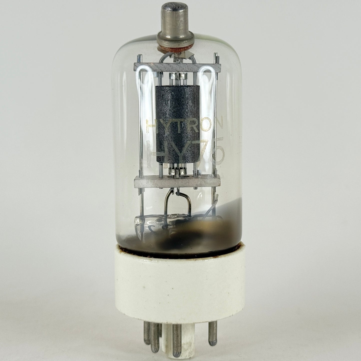 (1) Tested Strong Hytron HY75 Tube Dual Caps Ceramic Base Power Triode Tube
