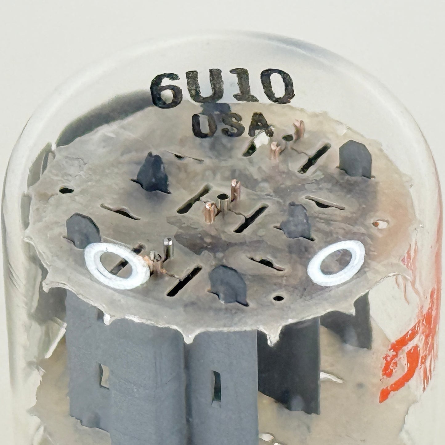 (1) Tested Sylvania 6U10 Tube Red Letters Code gl ACF Three Section Compactron